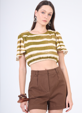 Canberra Top-Jungle Trails Stripe