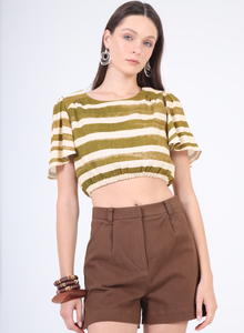 Canberra Top-Jungle Trails Stripe