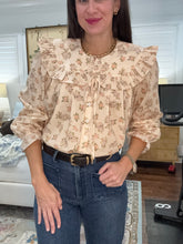 Peach Floral Blouse