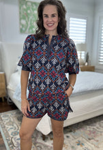 Women's Navy Embroidered Shorts
