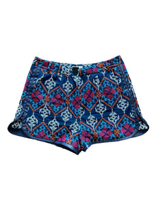 Women's Navy Embroidered Shorts