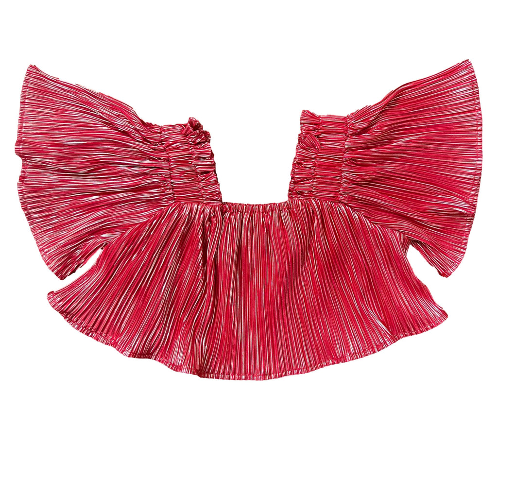Kids Red/Silver Swing Flutter Top