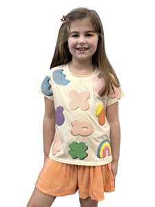 Kid's Ivory Lucky Charm Icon Tee