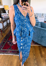 Penelope Blue Skirt Set- Fish Print Skirt & Top