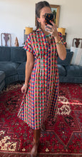 Lillian Dress- Multicolor Check Long Dress