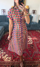Lillian Dress- Multicolor Check Long Dress