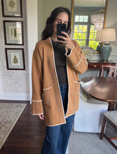 Women's Long Sleeve Camel Midi Cardigan
