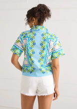 The Jules Top- Blue Floral Folk