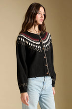 Joss Sweater- Black, Cream, Cranberry Fair Isle
