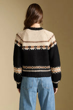 Scarlit Sweater- Black and Cream Fair Isle
