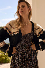 Scarlit Sweater- Black and Cream Fair Isle