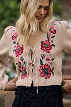 Slaide Sweater- Natural Pink & Green Floral