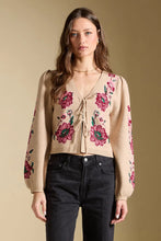 Slaide Sweater- Natural Pink & Green Floral
