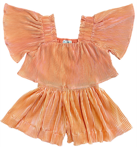 Kids Tangerine Flutter Top