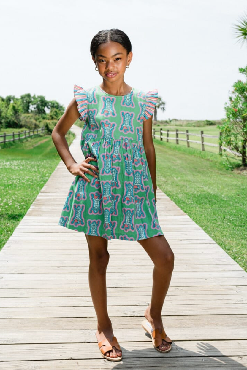 Logan Dress- Green Tiger
