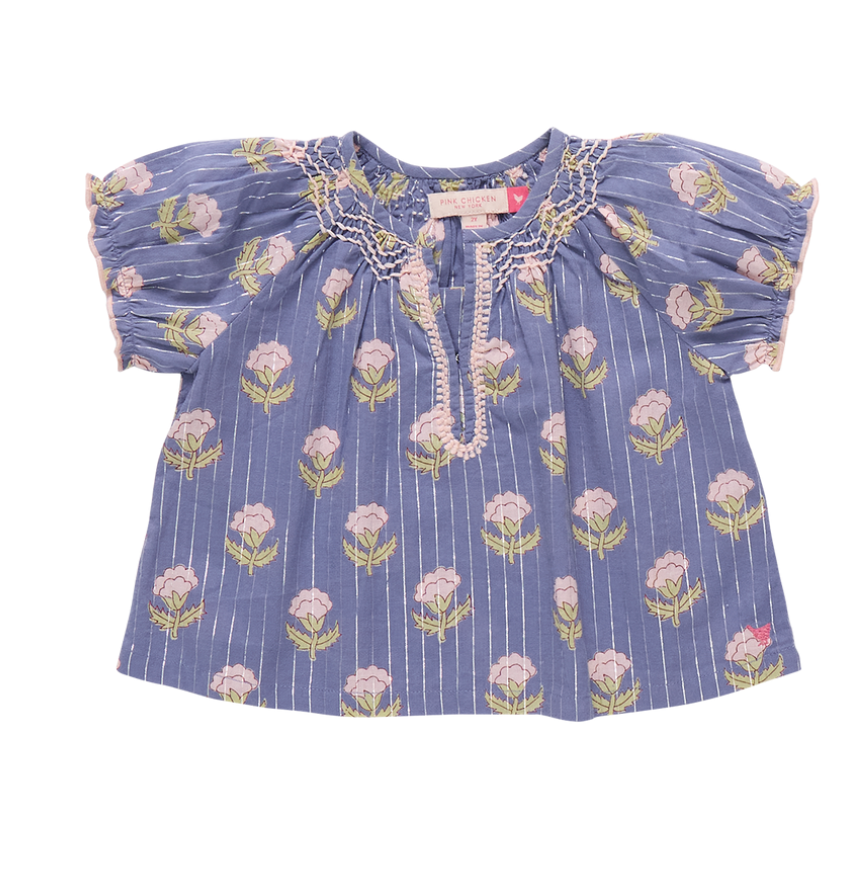 Ava Top- Periwinkle Small Bud