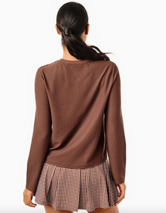 Active Mesh Long Sleeve- Walnut Brown