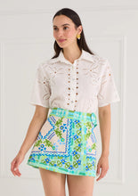 The Vera Skort- Blue Floral Folk