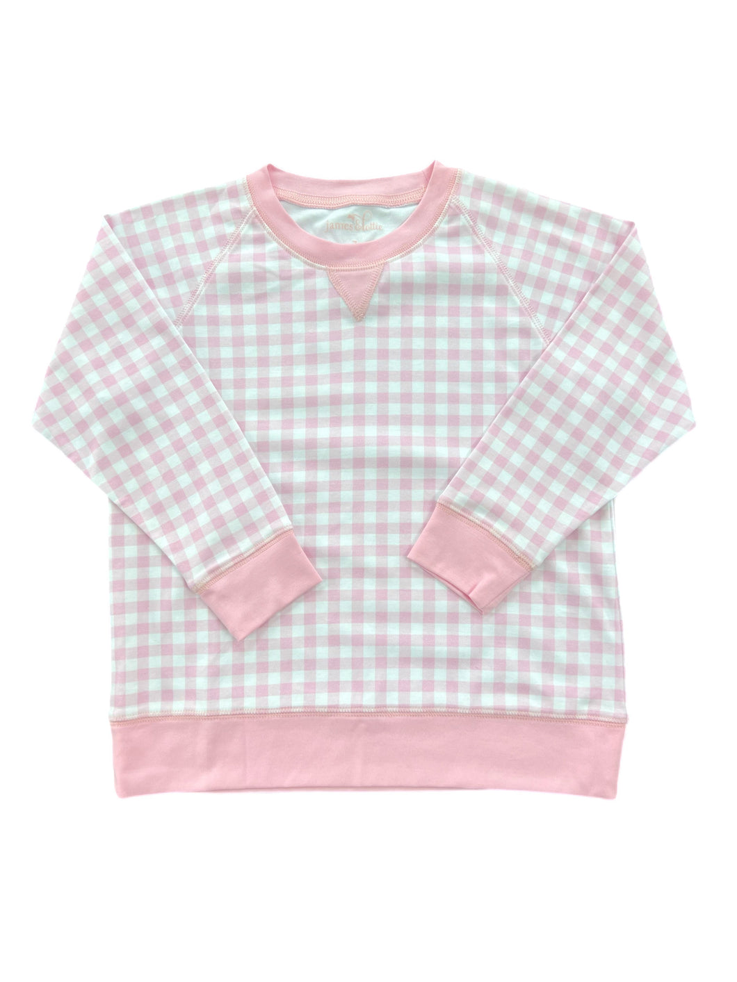 Sidney Sweatshirt- Pink Gingham