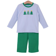 Christmas Tree Applique Pants Set