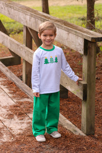 Christmas Tree Applique Pants Set