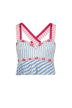 Julieta Top Floral Stripes