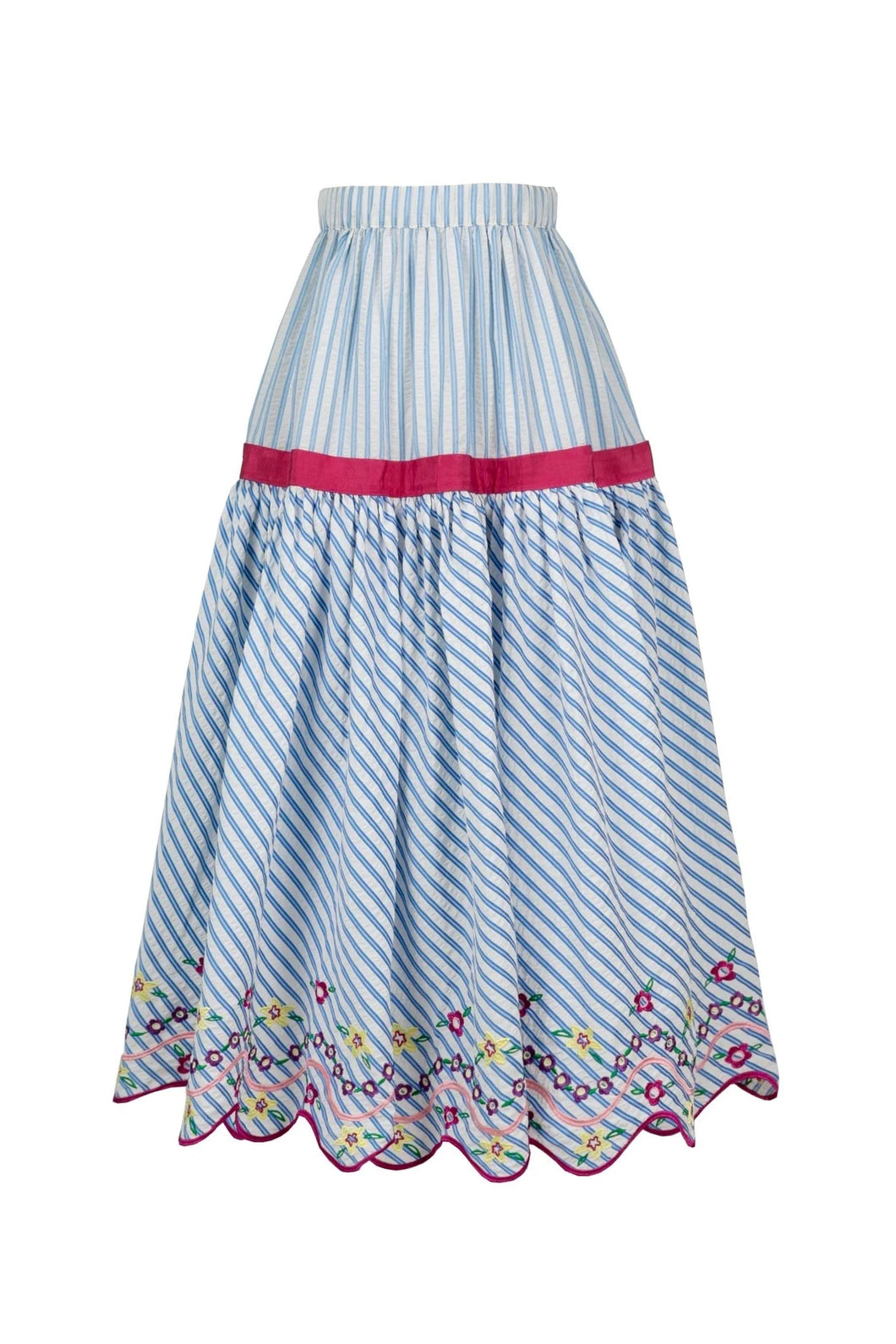Rambai Skirt Floral Stripes