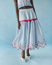 Rambai Skirt Floral Stripes