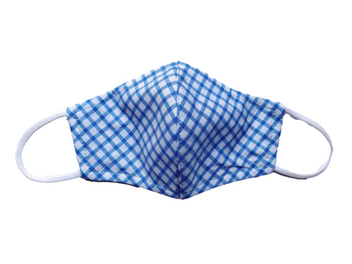 Blue Windowpane Check Mask