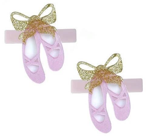 Ballet Slipper Pink Alligator Clips