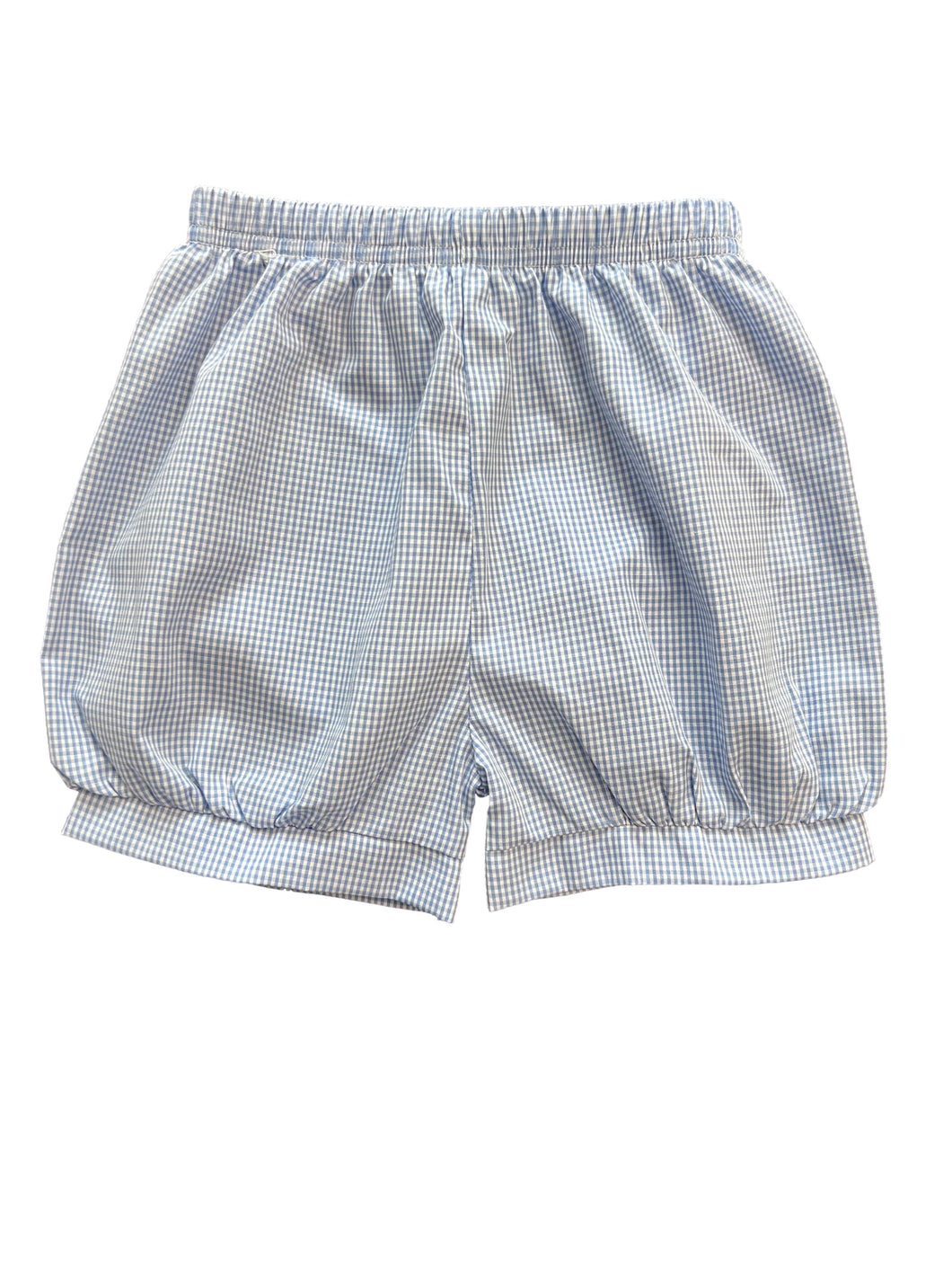 Blue Gingham Banded Short