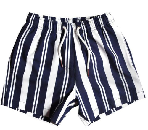 Navy Stripes Swim Shorts