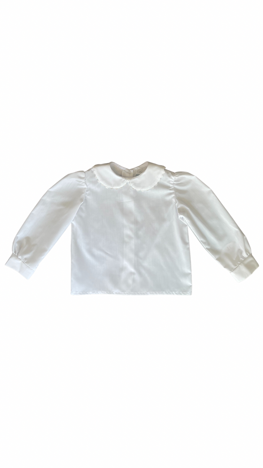Long Sleeve White Ric Rac Blouse